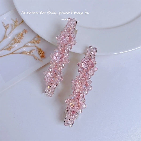 Sweet Artificial Crystal Hair Clip 1 Piece