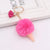 Sweet Artistic Color Block Imitate Rex Rabbit Fur Alloy Women's Keychain