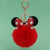 Sweet Artistic Solid Color Alloy Plush Women's Keychain