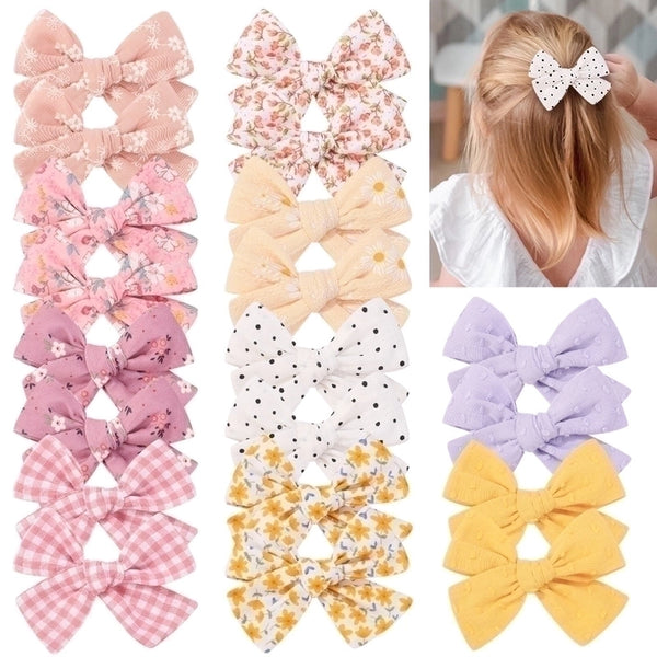 Sweet Bow Knot Cloth Hair Clip