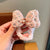 Sweet Bow Knot Cloth Inlay Rhinestones Hair Tie