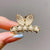 Sweet Butterfly Alloy Plating Inlay Artificial Pearls Rhinestones Hair Claws