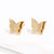 Sweet Butterfly Stainless Steel Ear Studs Three-dimensional Stainless Steel Earrings 1 Pair