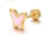 Sweet Butterfly Titanium Steel Plating Ear Studs 1 Piece