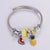 Sweet Classic Style Ice Cream Heart Shape Elephant Stainless Steel Alloy Beaded Epoxy Inlay Rhinestones Bracelets