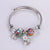 Sweet Classic Style Ice Cream Heart Shape Elephant Stainless Steel Alloy Beaded Epoxy Inlay Rhinestones Bracelets