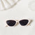 Sweet Color Block Uv400 Resin Cat Eye Full Frame Women's Sunglasses