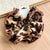 Sweet Cool Hot Girl Double-Layer Leopard Print Large Intestine Hair Band Retro Temperament Low Ponytail Hair String High Sense Headdress Flower Hair Rope