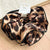 Sweet Cool Hot Girl Double-Layer Leopard Print Large Intestine Hair Band Retro Temperament Low Ponytail Hair String High Sense Headdress Flower Hair Rope