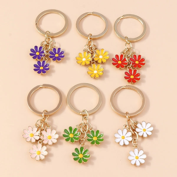 Sweet Daisy Alloy Plating Bag Pendant Keychain 1 Piece