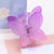 Sweet Double Layer Butterfly Grab Clip Female Temperament Half-cloak Hair Clip Advanced Sense Frosted Gradient Back Head Shark Clip