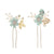 Sweet Flower Alloy Cloth Hairpin