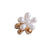 Sweet Flower Alloy Plating Inlay Rhinestones Hair Claws 1 Piece