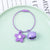 Sweet Flower Alloy Soft Glue Steel Epoxy Keychain