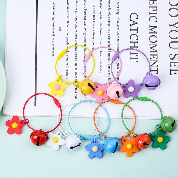 Sweet Flower Alloy Soft Glue Steel Epoxy Keychain