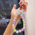 Sweet Flower Plastic Beaded Mobile Phone Chain