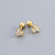 Sweet Flower Sterling Silver Plating Zircon Ear Studs 1 Pair