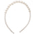 Sweet Geometric Alloy Inlay Artificial Pearls Hair Band