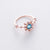 Sweet Geometric Copper Gold Plated Artificial Gemstones Rings In Bulk