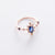 Sweet Geometric Copper Gold Plated Artificial Gemstones Rings In Bulk