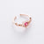 Sweet Geometric Copper Gold Plated Artificial Gemstones Rings In Bulk