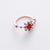 Sweet Geometric Copper Gold Plated Artificial Gemstones Rings In Bulk