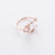 Sweet Geometric Copper Gold Plated Artificial Gemstones Rings In Bulk