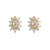 Sweet Geometric Copper Plating Zircon Women's Earrings Necklace 1 Pair