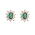 Sweet Geometric Copper Plating Zircon Women's Earrings Necklace 1 Pair