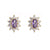 Sweet Geometric Copper Plating Zircon Women's Earrings Necklace 1 Pair