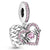 Sweet Geometric Heart Shape Metal Plating Inlay Rhinestones Jewelry Accessories