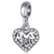 Sweet Geometric Heart Shape Metal Plating Inlay Rhinestones Jewelry Accessories