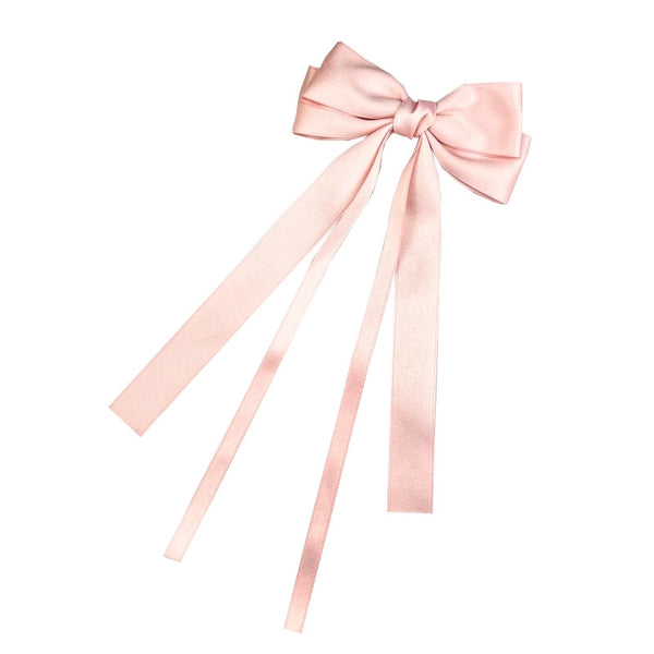 Sweet Girl Bow Ribbon Hairpin Japanese And Korean Style Simple  High Sense Back Head Hairpin Internet Celebrity Hair Accessories