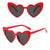 Sweet Gradient Color Heart Shape Ac Heart Shape Clips Women's Sunglasses