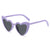 Sweet Gradient Color Heart Shape Ac Heart Shape Clips Women's Sunglasses