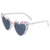 Sweet Gradient Color Heart Shape Ac Heart Shape Clips Women's Sunglasses