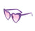 Sweet Gradient Color Heart Shape Ac Heart Shape Clips Women's Sunglasses