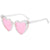 Sweet Gradient Color Heart Shape Ac Heart Shape Clips Women's Sunglasses