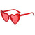 Sweet Gradient Color Heart Shape Ac Heart Shape Clips Women's Sunglasses