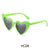 Sweet Gradient Color Heart Shape Ac Heart Shape Clips Women's Sunglasses