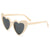 Sweet Gradient Color Heart Shape Ac Heart Shape Clips Women's Sunglasses