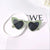 Sweet Heart Shape Ac Special-shaped Mirror Clips Women's Sunglasses