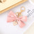 Sweet Heart Shape Bow Knot Alloy Cloth Bag Pendant Keychain