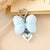 Sweet Heart Shape Bow Knot Cloth Bag Pendant Keychain