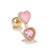 Sweet Heart Shape Copper Inlaid Zircon Drop Earrings Ear Studs 1 Piece