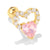 Sweet Heart Shape Copper Inlaid Zircon Drop Earrings Ear Studs 1 Piece