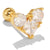 Sweet Heart Shape Copper Inlaid Zircon Drop Earrings Ear Studs 1 Piece