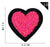 Sweet Heart Shape Plush Cloth Sticker 1 Piece