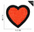 Sweet Heart Shape Plush Cloth Sticker 1 Piece