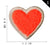 Sweet Heart Shape Plush Cloth Sticker 1 Piece